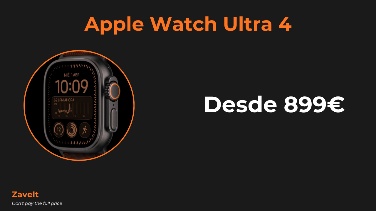 Apple Watch Ultra 4: desde 899€, el más resistente de Apple