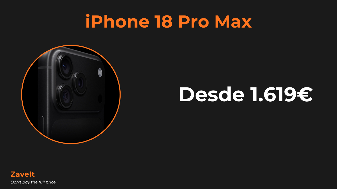 iPhone 18 Pro Max: 1.619€ por la mayor batería de Apple
