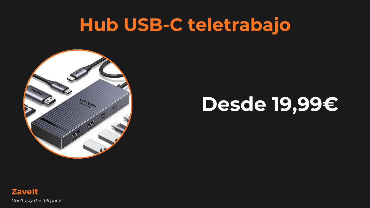Mejor hub USB-C para teletrabajo: guía de compra